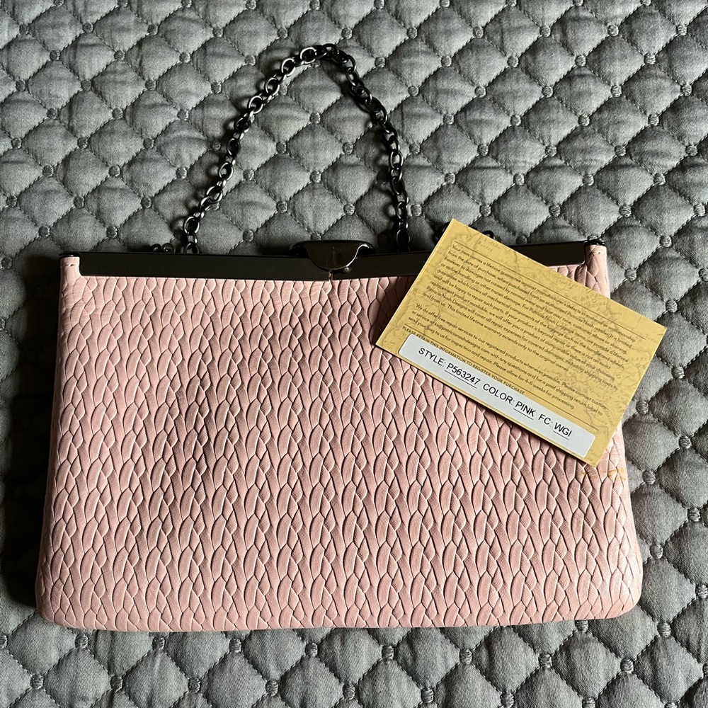 Patricia Nash coral pink clutch: crossbody